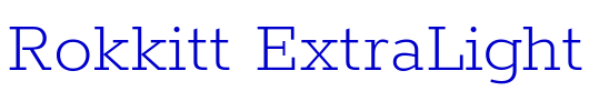 Rokkitt ExtraLight 字体